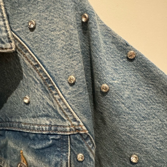 FREE PEOPLE WE THE FREE denim jacket with crystals - Picture 8 of 8